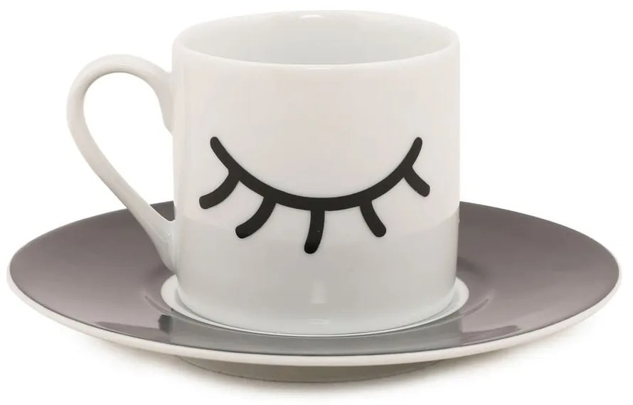 Комплект от 2 чаши и чинийки Eyes, 90 ml - Kütahya Porselen