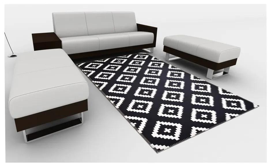 Черно-бял килим Уинстън, 80 x 150 cm Geo - Vitaus