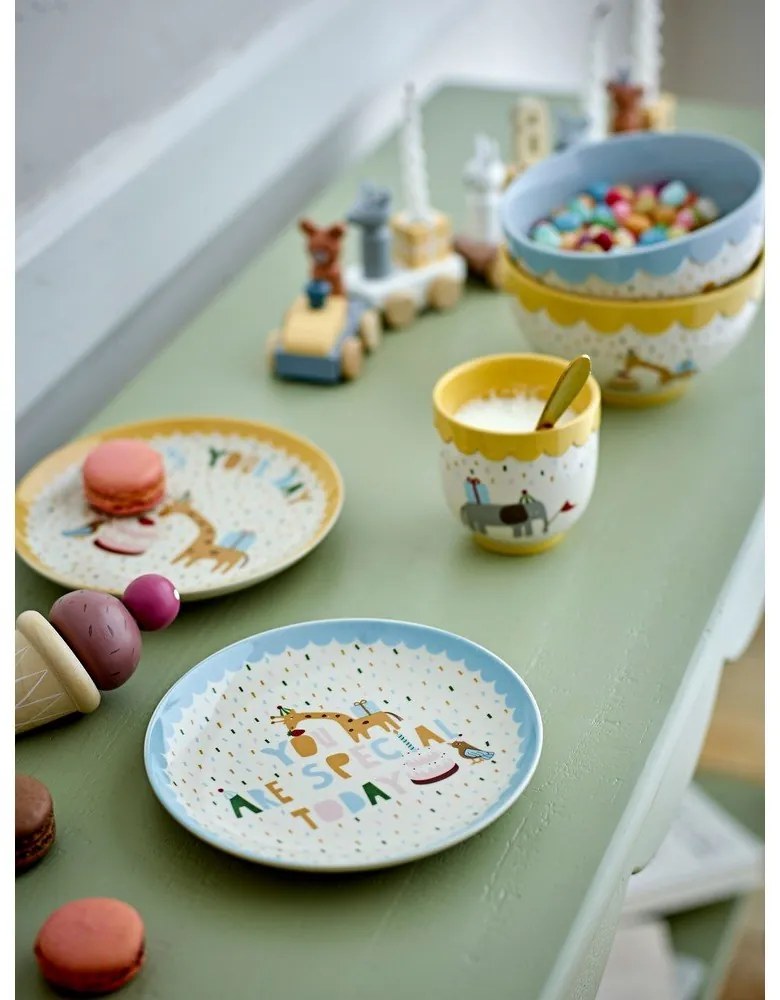 Светлосиня/кремава глинена детска купичка ø 13,5 cm Celebrate – Bloomingville Mini