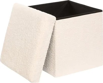 Сгъваем пуф със съхранение atmosphera Soana, 38 cm - Слонова кост