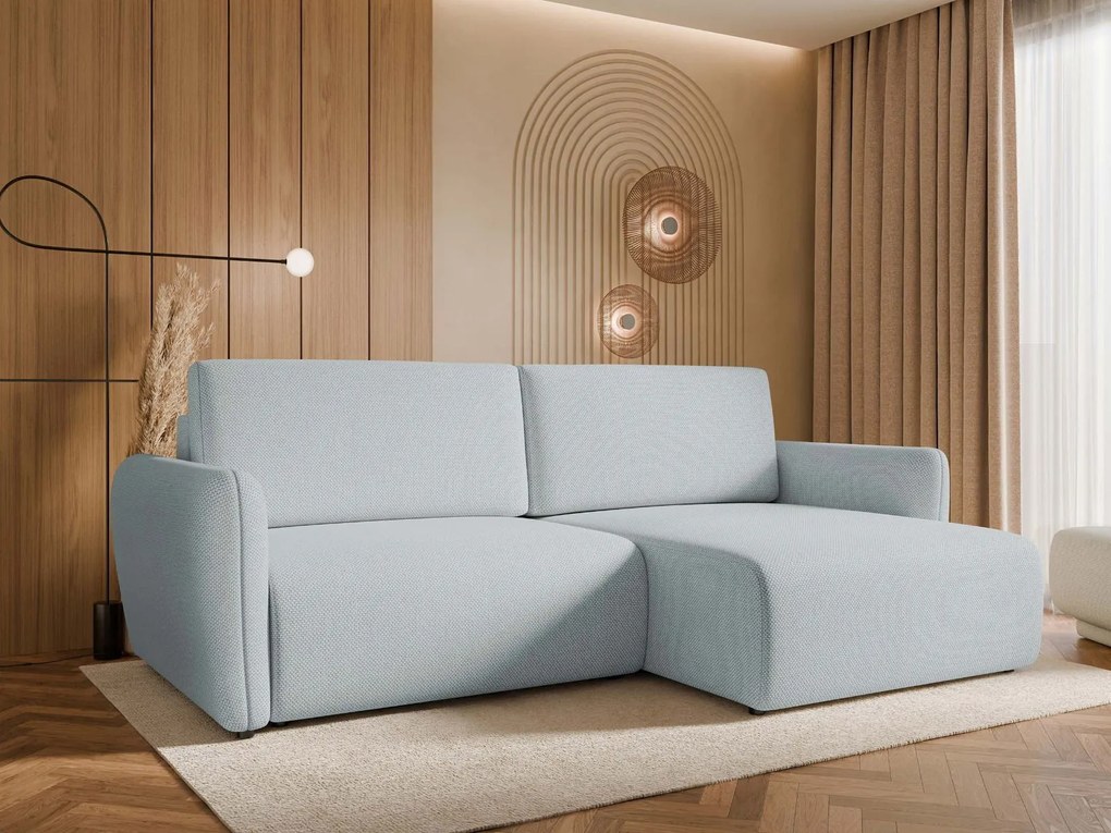 Ъглов Диван Гоя Слим-Светло Сиво