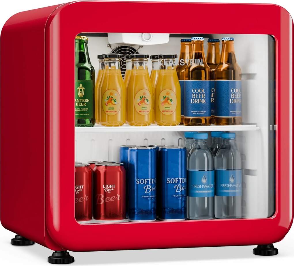 Klarstein Охладител за напитки Audrey Evo | 39 x 38 cm | Вътрешно LED осветление | 75 W | 42 dB