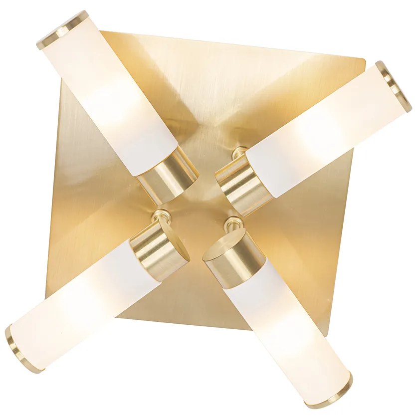 Модерна таванна лампа за баня месинг 4-светлина IP44 - Bath