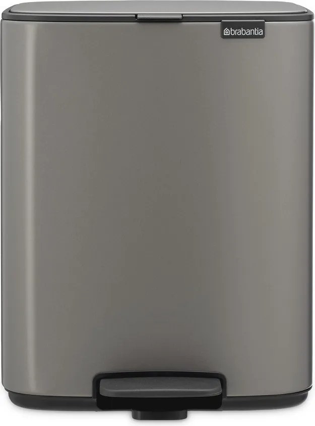 Сиво стоманено кошче за боклук с педал 12 l Bo – Brabantia