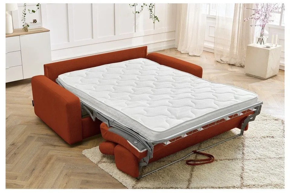 Разтегателен диван в тухлен цвят 215 cm Monaco – Bobochic Paris