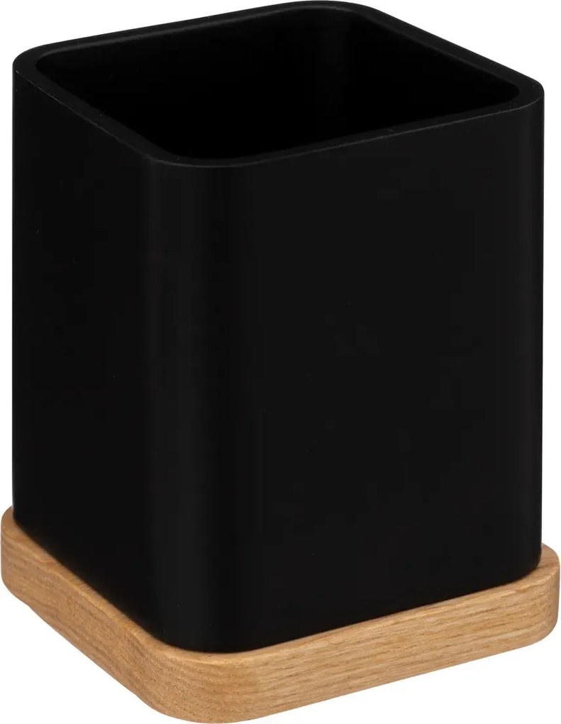 Поставка за четки за зъби 5five Natureo, Смола - Черен