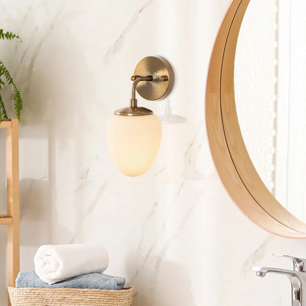 Стенна лампа в бронзов цвят ø 12 cm Nassao – Opviq lights