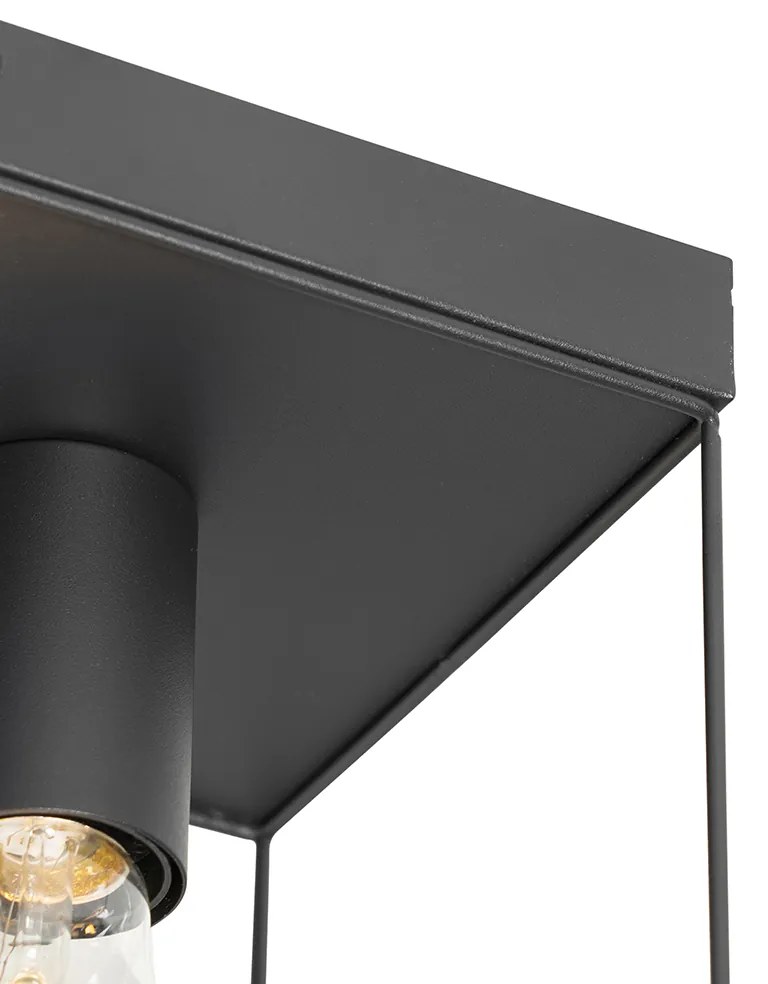 Минималистичен таванен аплик черен 3-светлина - Kodi