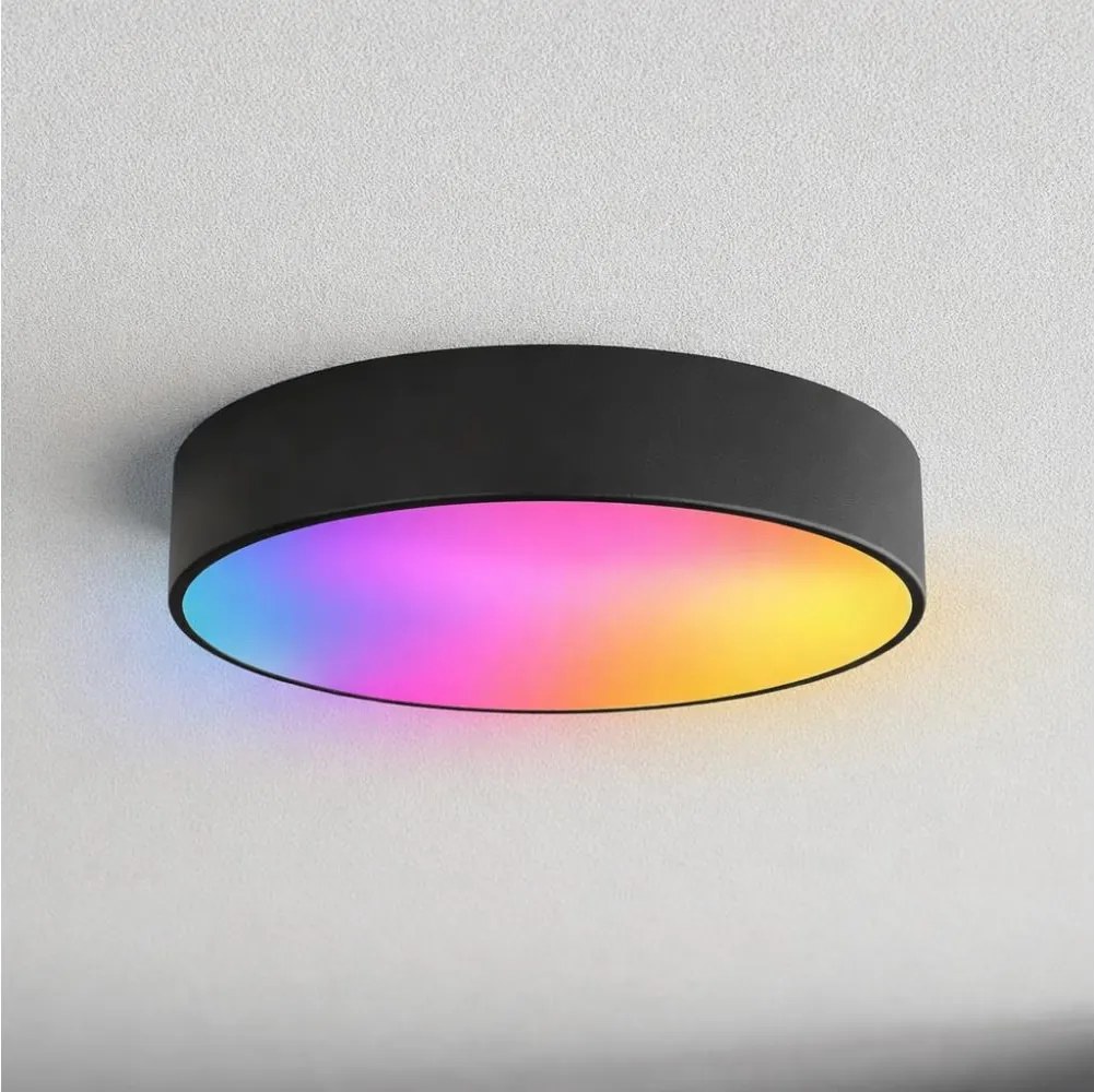 Brilagi - LED RGBW димируемо таванно осветително тяло за баня CLARE 3xE27/9W/230V IP54 Wi-Fi черно