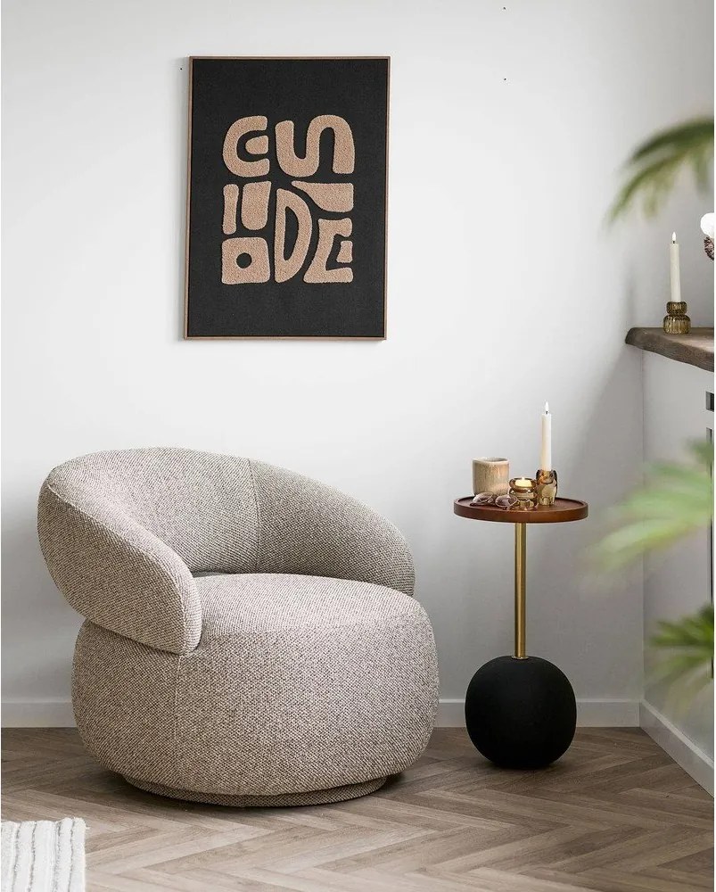 Кръгла странична масичка с дъска от мангово дърво ø 30 cm Sirone – House Nordic