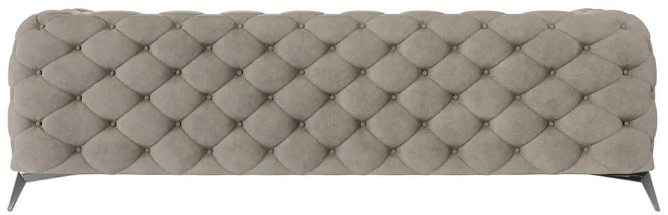 Сиво-бежов кадифен диван 243 cm Chelsea – Ropez