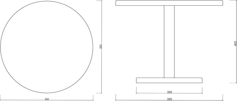 Кръгла странична масичка ø 52 cm Odo – noo.ma