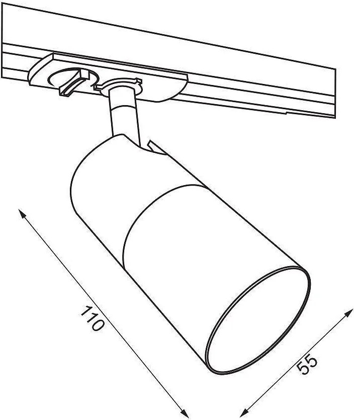 Спот за релсов монтаж WOODY, бял, 1хGU10