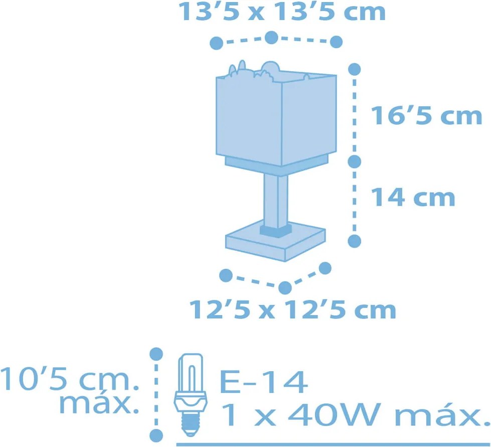 Лампа за четене Ango Baby Jungle-Blue