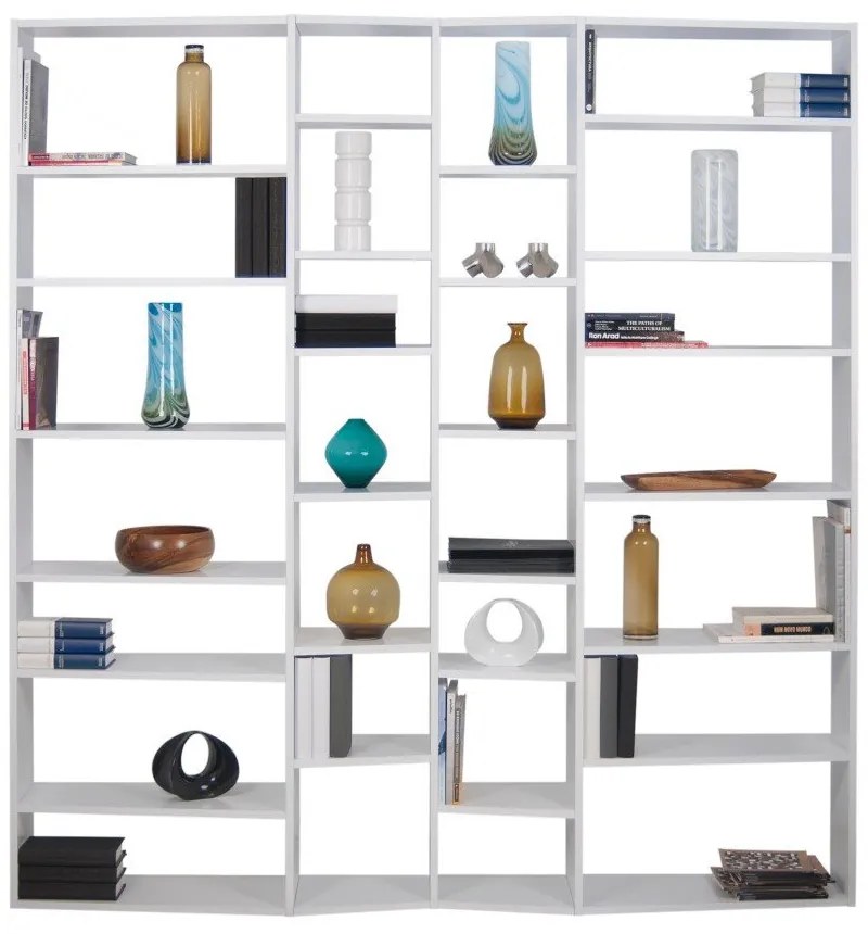 Бяла библиотека 214x224 cm Valsa – TemaHome