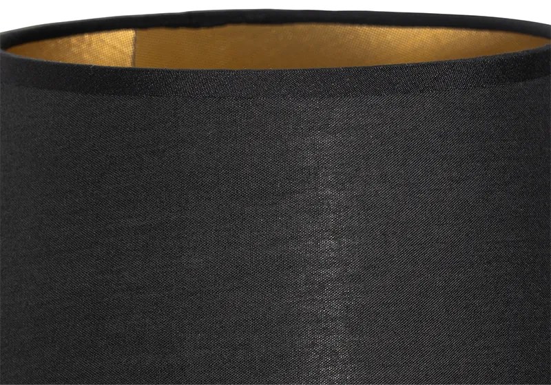 Модерна черна стенна лампа със златен интериор - Pluk