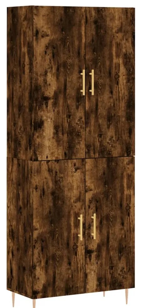 3195672 vidaXL Висок шкаф, опушен дъб, 69,5x34x180 см, инженерно дърво
