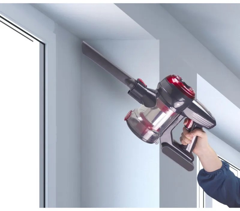 Разопакован: Безжична прахосмукачка Beper P202ASP100, 120W, 0.500L, 3в1, Чупещо се рамо, LED, Червен