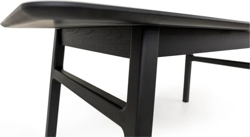 Сгъваема трапезна маса с допълнителна плоча от дъб 90x180 cm Curved – Woodman