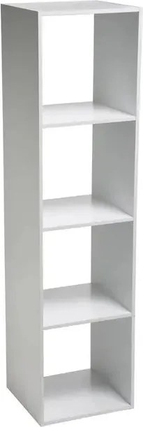 Рафт 5five Mix'n Modul, 4 отделения, MDF, 35x32x134 cm - Бял
