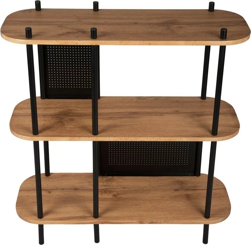 Черна стоманена етажерка Единствена, 80 x 83,5 cm - Leitmotiv