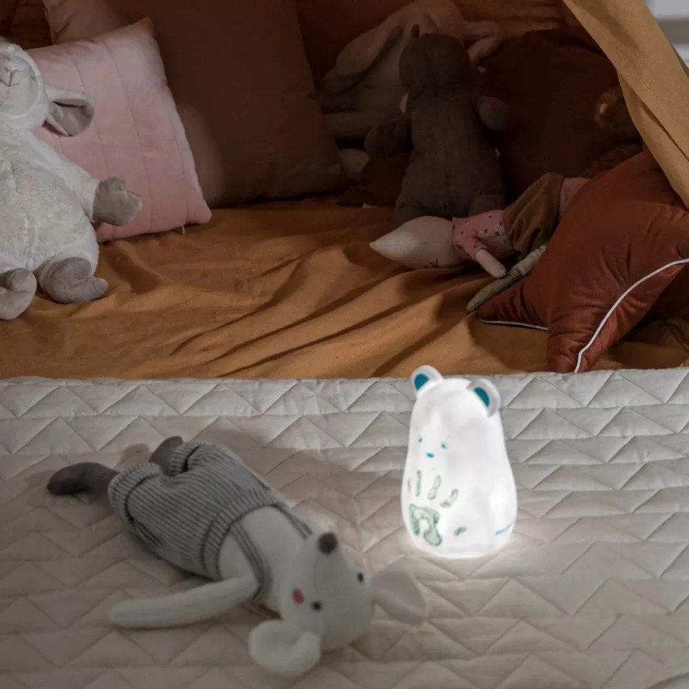 BABY ART Преносима лампа мече с отпечатък с боички
