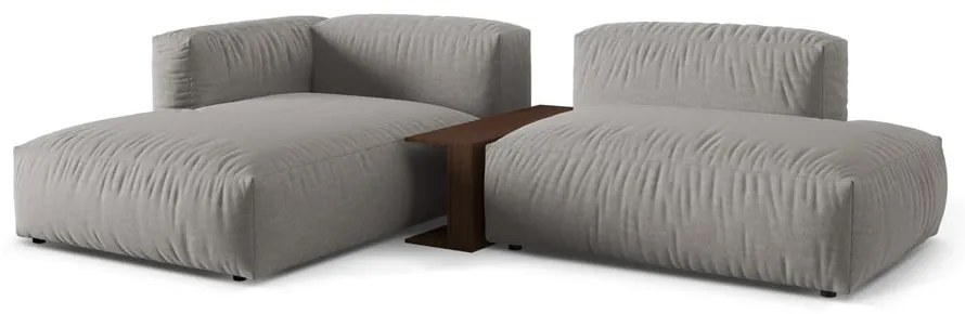 Светлосив модулен ъглов диван (ляв ъгъл) Martina – Micadoni Home