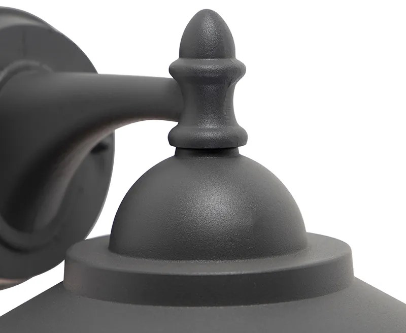 Романтичен външен стенен аплик тъмно сив - Oxford