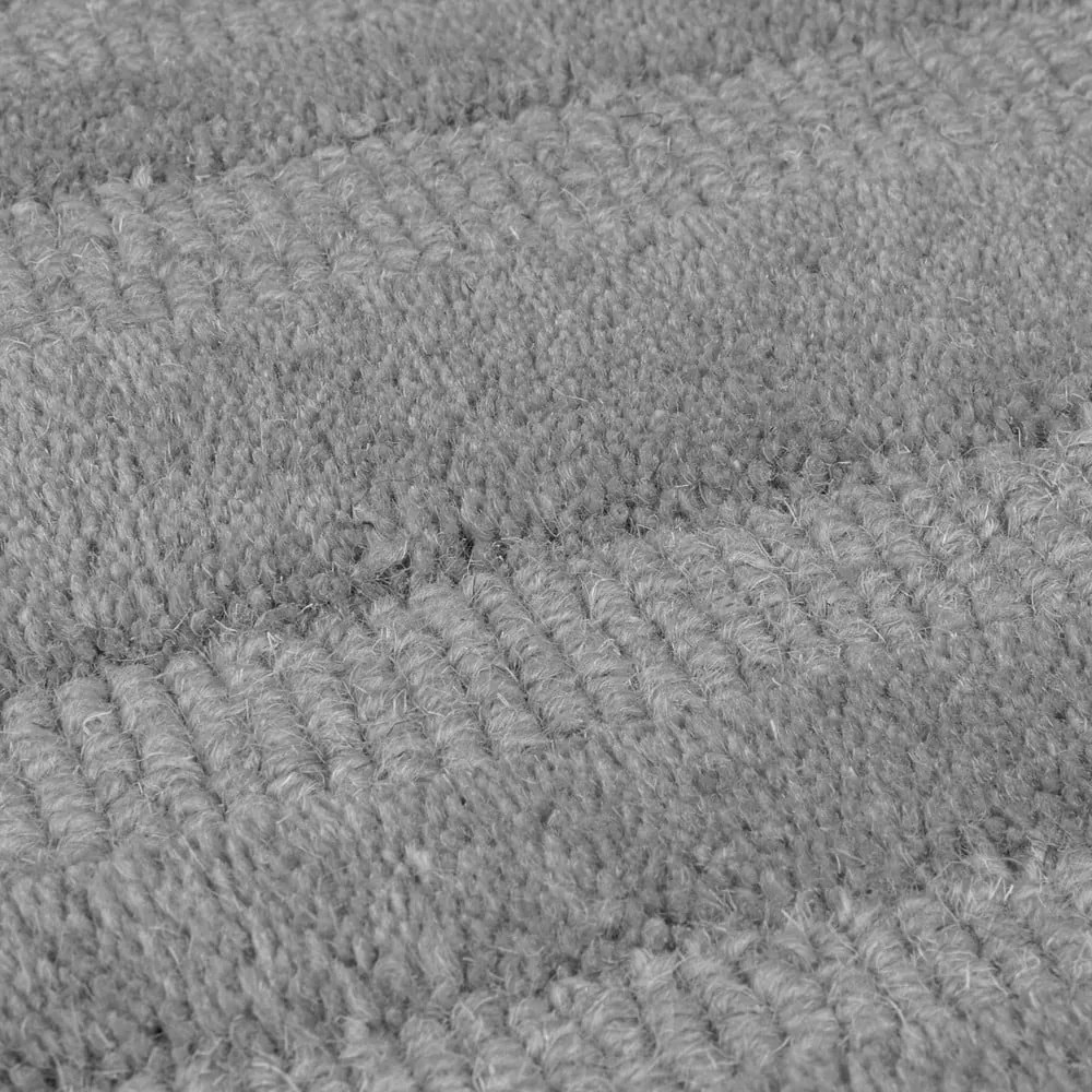 Сив ръчно изработен вълнен килим 200x290 cm Zen Rectangles – Flair Rugs