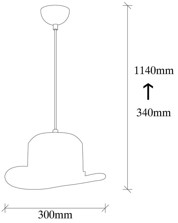 Черно висящо осветително тяло с метален абажур ø 30 cm Sivani – Opviq lights