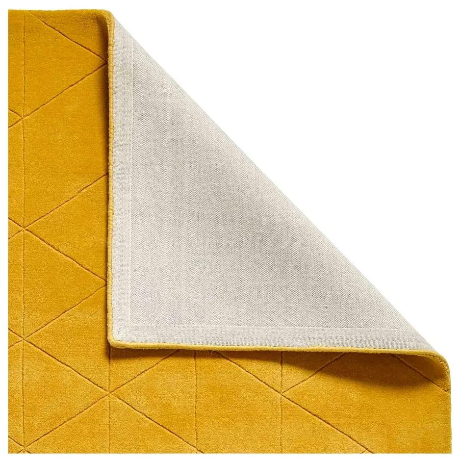 Вълнен килим в цвят горчица , 120 x 170 cm Kasbah - Think Rugs