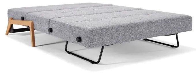 Сив разтегателен диван Wood Twist Granite, 96 x 147 cm Cubed - Innovation