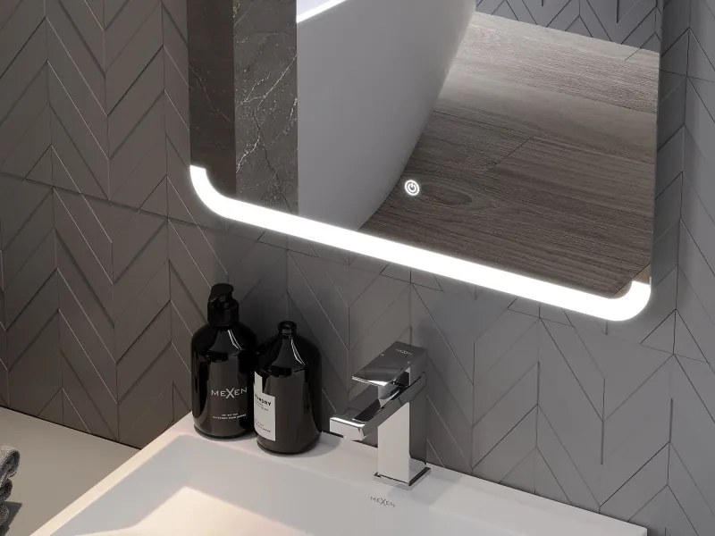 Mexen Nida осветено огледало за баня 120 x 80 см, LED 6000K, анти-мъгла - 9806-120-080-611-00