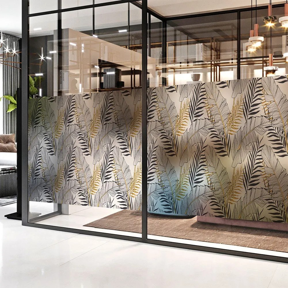 Стикер за прозорец 200x40 cm Classy Palm Leaves - Ambiance