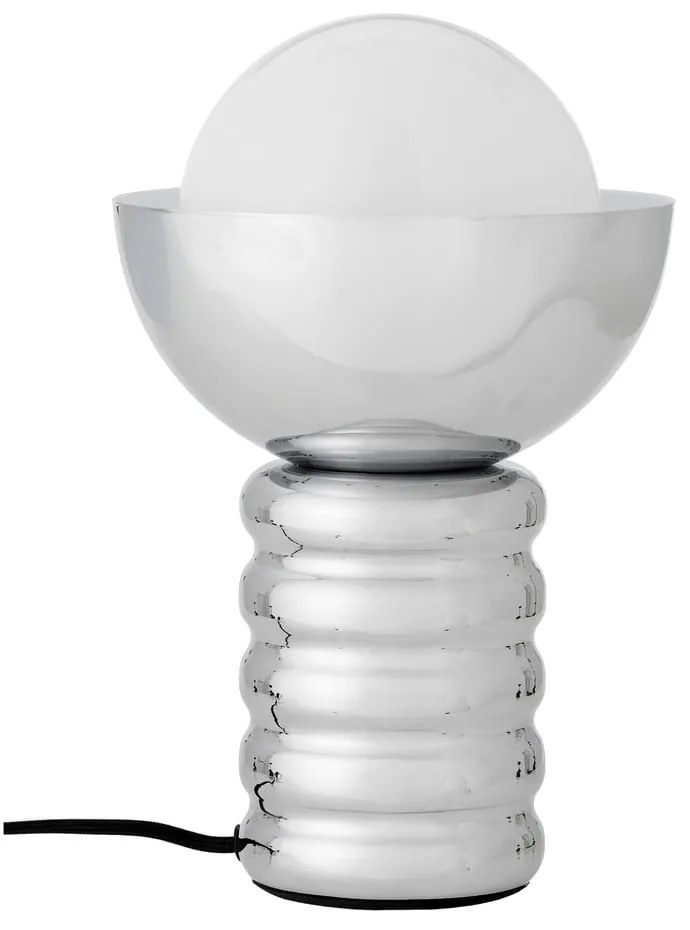 Настолна лампа в сребрист цвят със стъклен абажур (височина 32 cm) Spike – Bloomingville