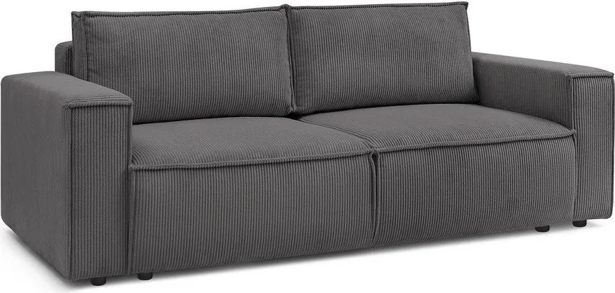 Тъмносив диван от велур 245 cm Nihad - Bobochic Paris