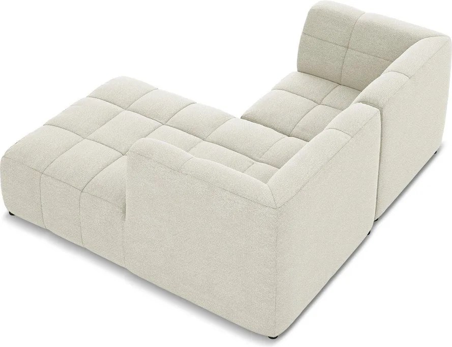 Бежов ъглов диван от прежда с примки от букле (десен ъгъл) Aloha – Makamii