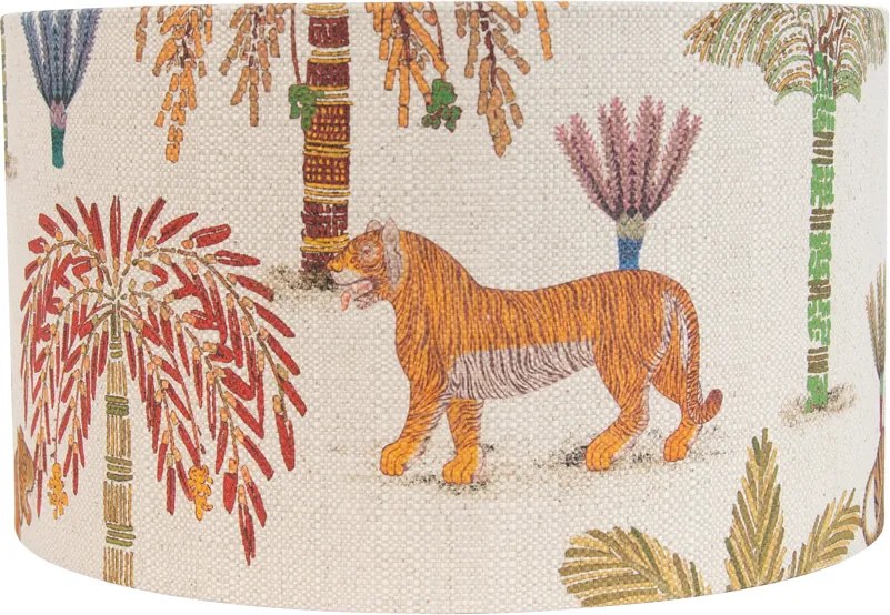 Текстилен абажур многоцветен с животински принт 35/35/20