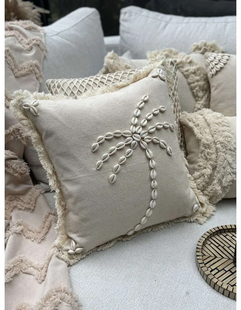 Памучна калъфка за възглавница 43x43 cm Seashells – Mioli Decor