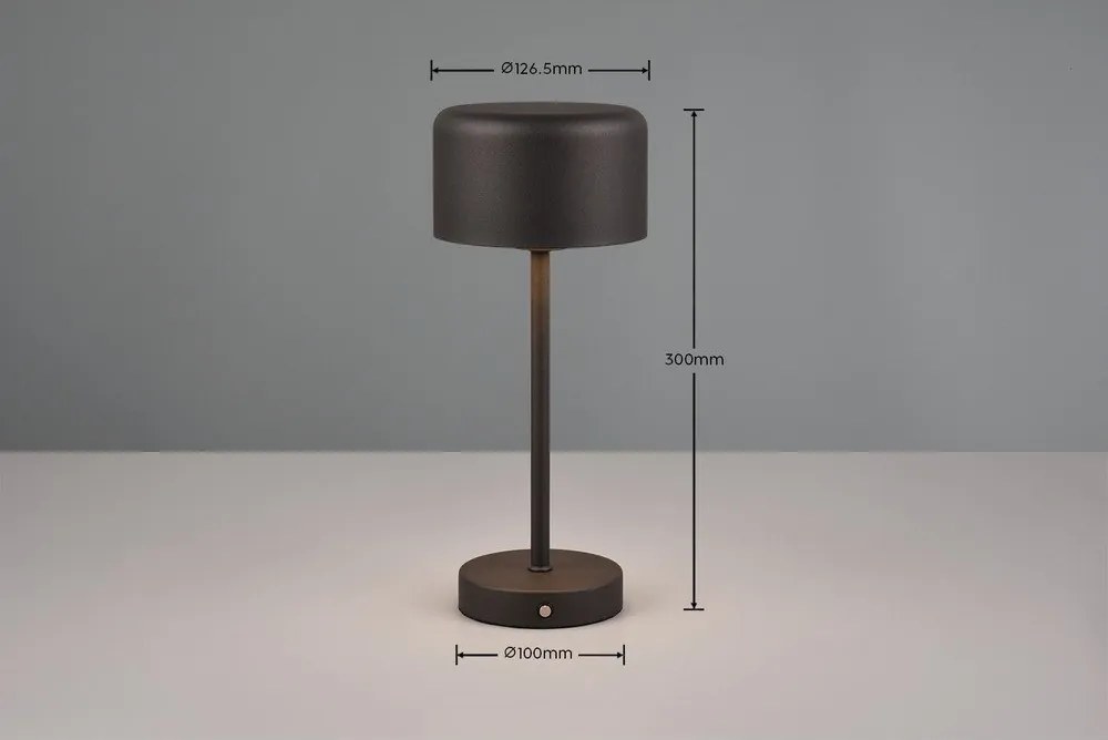 Матовочерна настолна LED лампа с възможност за димиране (височина 30 cm) Jeff - Reality