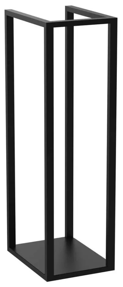 Метална стойка за дърва 100x30 см черна