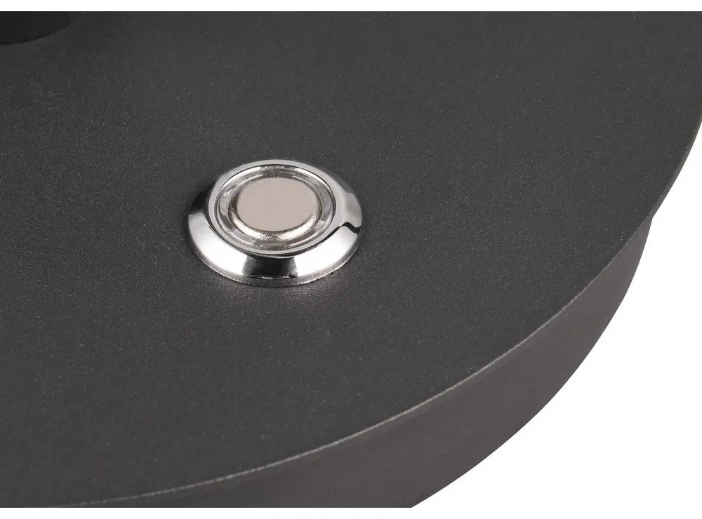 Черна настолна LED лампа с метален абажур (височина 56 см) Nala - Trio Select