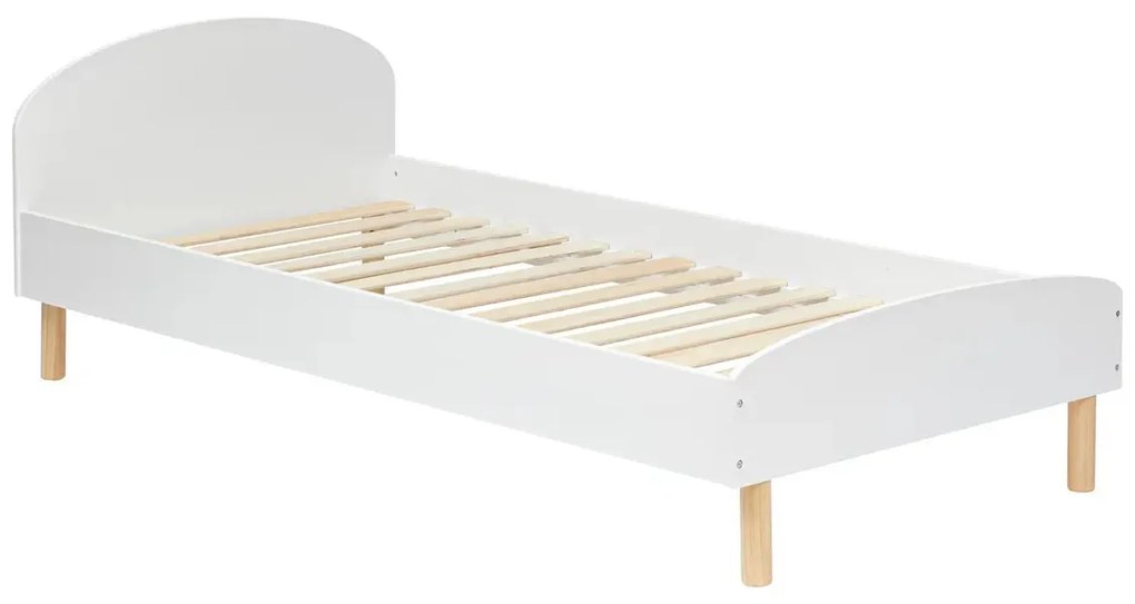 Детско легло с подматрачна рамка atmosphera Kima Sweetie, Бял, MDF, 90x190 cm