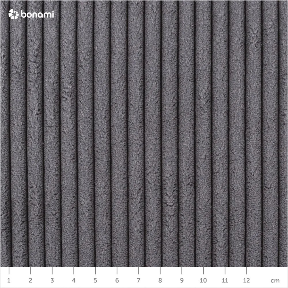 Сив сгъваем ъглов диван от рипсено кадифе (ляв ъгъл) Tori – Bonami Selection