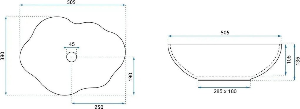 Умивалник за плот Rea Pearl Ombre