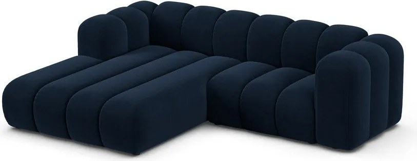 Тъмносин ъглов диван (ляв ъгъл) Lupine – Micadoni Home