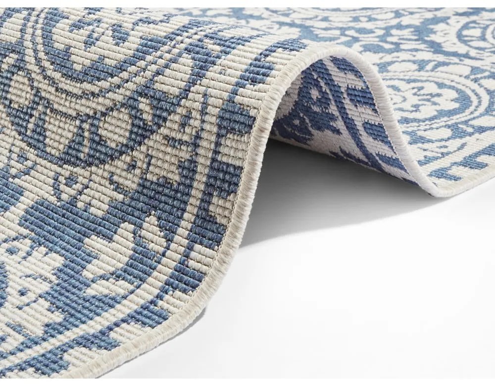 Синьо-кремав килим за открито , 80 x 350 cm Jardin - NORTHRUGS