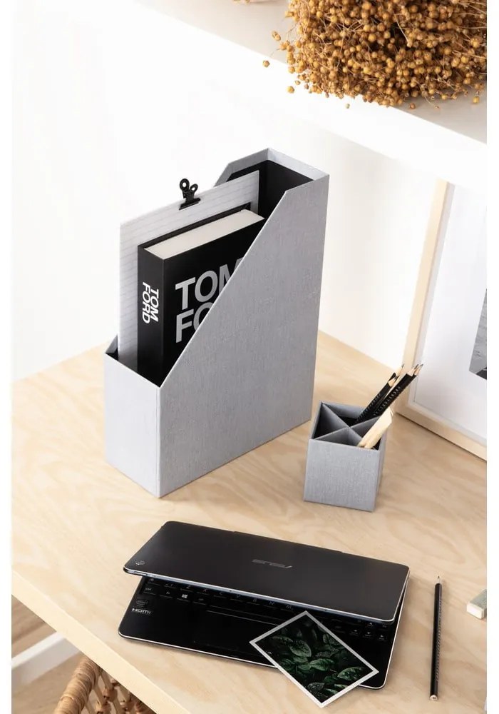 Картонени органайзери в комплект от 4 бр. Hugo Canvas Paper Laminate – Bigso