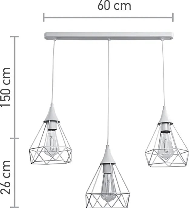 Светлина за окачване InLight 4024-3 RAIL-Leuko