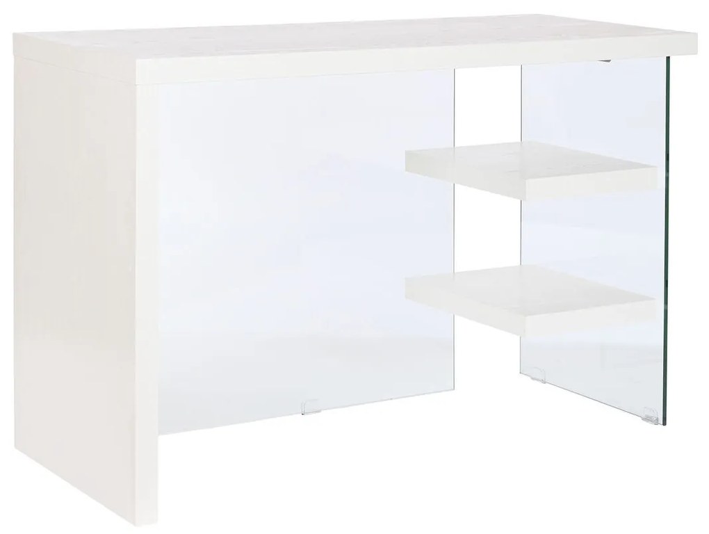 Бюро DKD Home Decor Бял Прозрачен Кристал Дървен MDF 120 x 50 x 76 cm